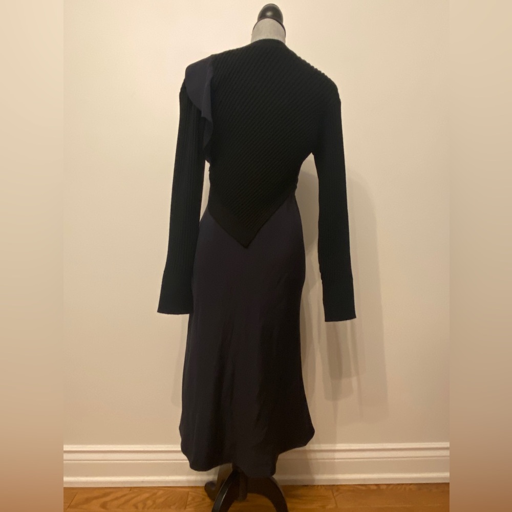 3.1 Phillip Lim Wool Knit Silk Midi Dress - Picture 4 of 7